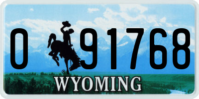 WY license plate 091768