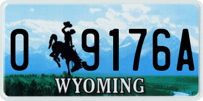 WY license plate 09176A
