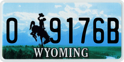 WY license plate 09176B