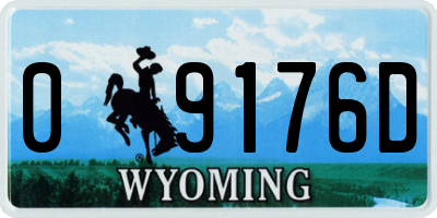 WY license plate 09176D