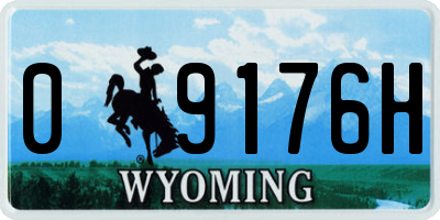 WY license plate 09176H