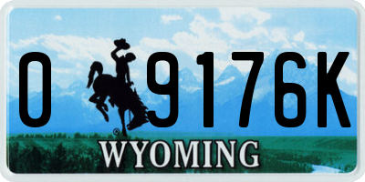 WY license plate 09176K
