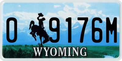 WY license plate 09176M