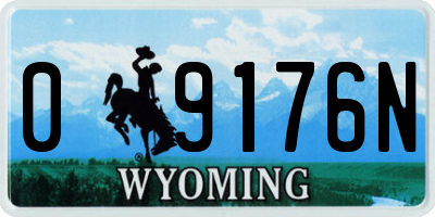 WY license plate 09176N