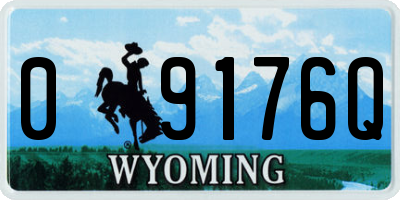 WY license plate 09176Q