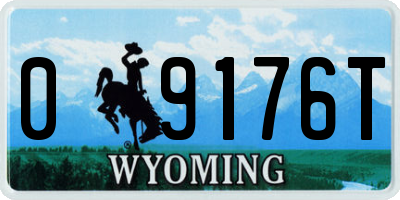 WY license plate 09176T