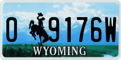 WY license plate 09176W