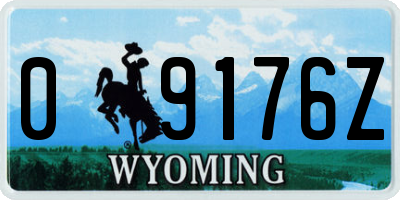 WY license plate 09176Z