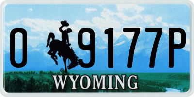 WY license plate 09177P