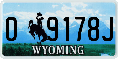 WY license plate 09178J