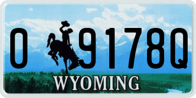 WY license plate 09178Q