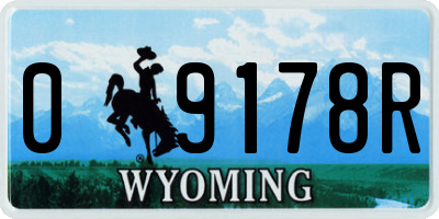 WY license plate 09178R