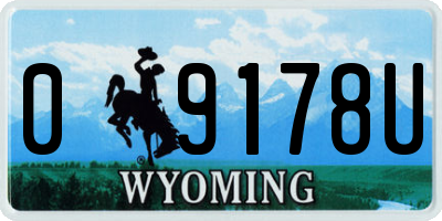 WY license plate 09178U