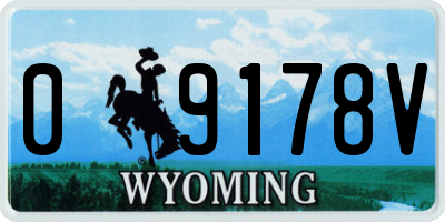 WY license plate 09178V