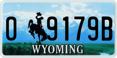 WY license plate 09179B