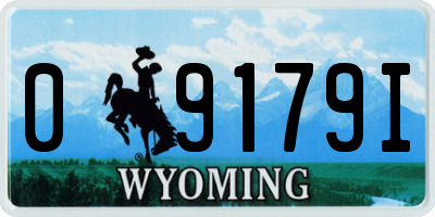 WY license plate 09179I