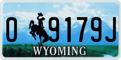 WY license plate 09179J