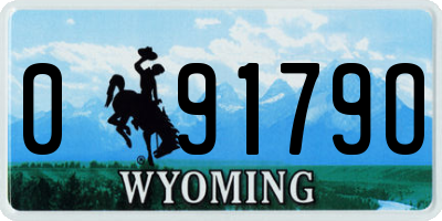 WY license plate 09179O