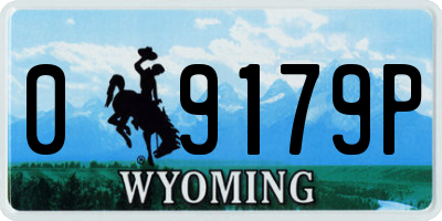 WY license plate 09179P