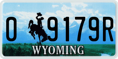 WY license plate 09179R