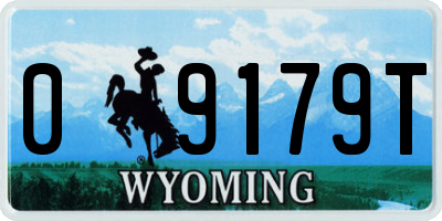 WY license plate 09179T