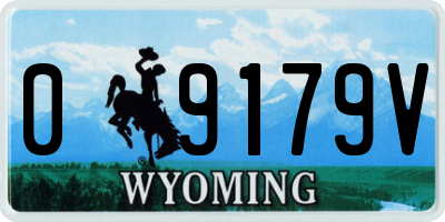 WY license plate 09179V