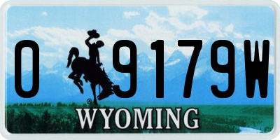 WY license plate 09179W