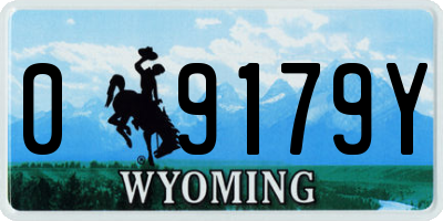 WY license plate 09179Y