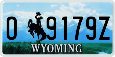 WY license plate 09179Z