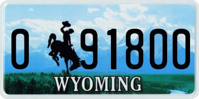 WY license plate 091800