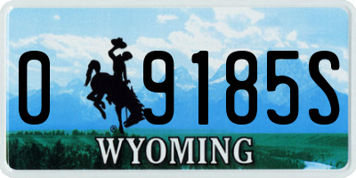 WY license plate 09185S