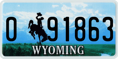 WY license plate 091863