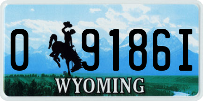 WY license plate 09186I