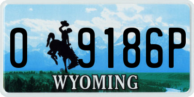 WY license plate 09186P