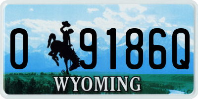 WY license plate 09186Q