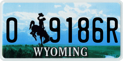 WY license plate 09186R