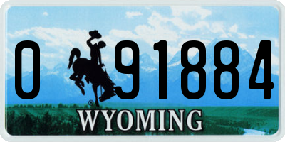 WY license plate 091884
