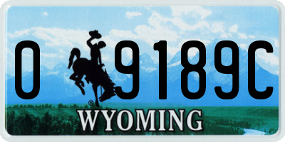 WY license plate 09189C