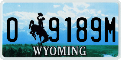 WY license plate 09189M