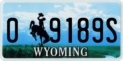 WY license plate 09189S