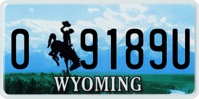 WY license plate 09189U