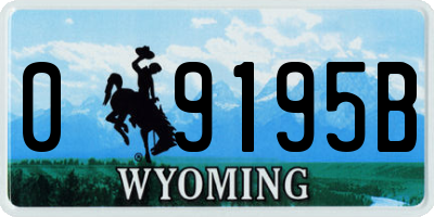 WY license plate 09195B