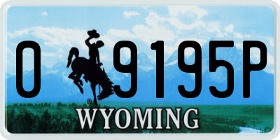 WY license plate 09195P