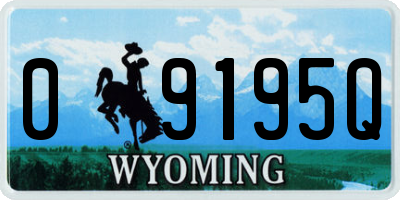 WY license plate 09195Q