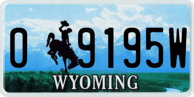 WY license plate 09195W