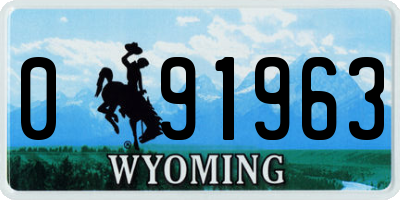 WY license plate 091963