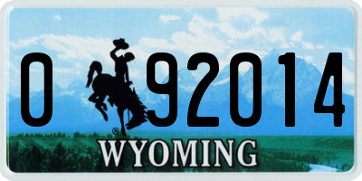 WY license plate 092014