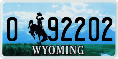 WY license plate 092202