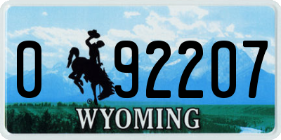 WY license plate 092207