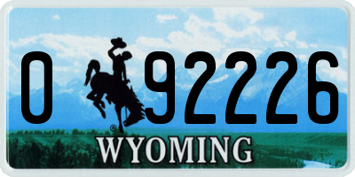 WY license plate 092226